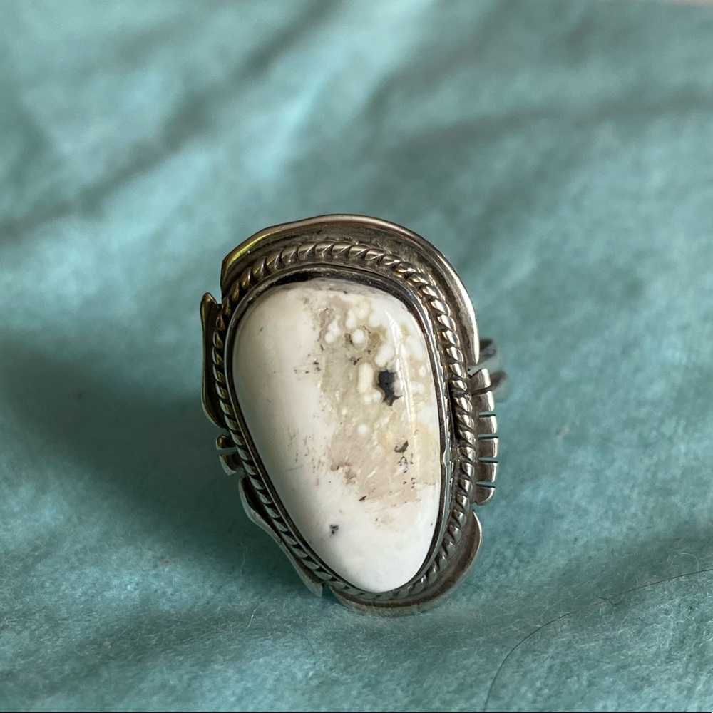 Size 9 Ring Sterling Silver 925 and Buffalo Turquoise